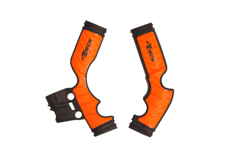 Rtech Plastics Grippy Frame Guard KTM SX 65 2016-24, Husky TC65 2017-24, Gasgas MC 65 2021-23, Black/orange, R-tech R-prtKTMnrar4