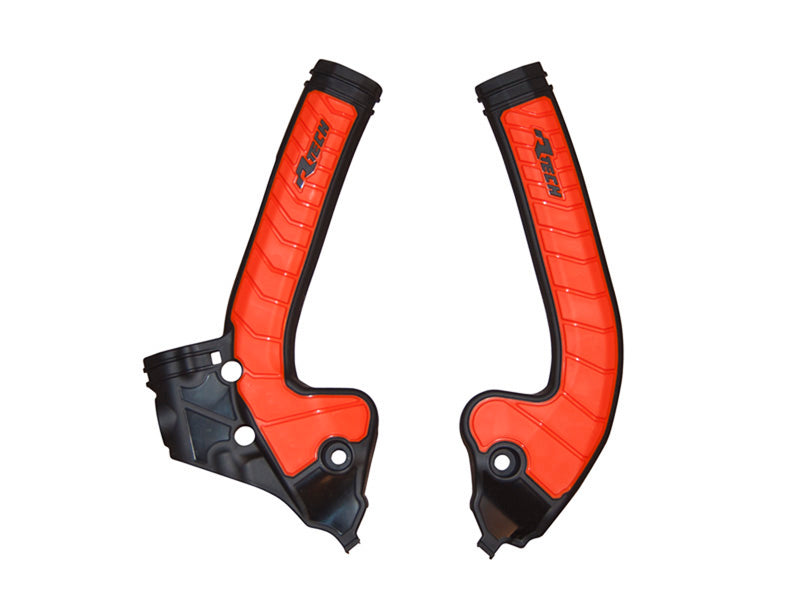 Rtech Plastics Grippy Frame Guard KTM SX 85 2018-24, Husky TC 85 2018-24, Gasgas MC 85 2021-24, Black/orange, R-tech R-prtKTMnrar5
