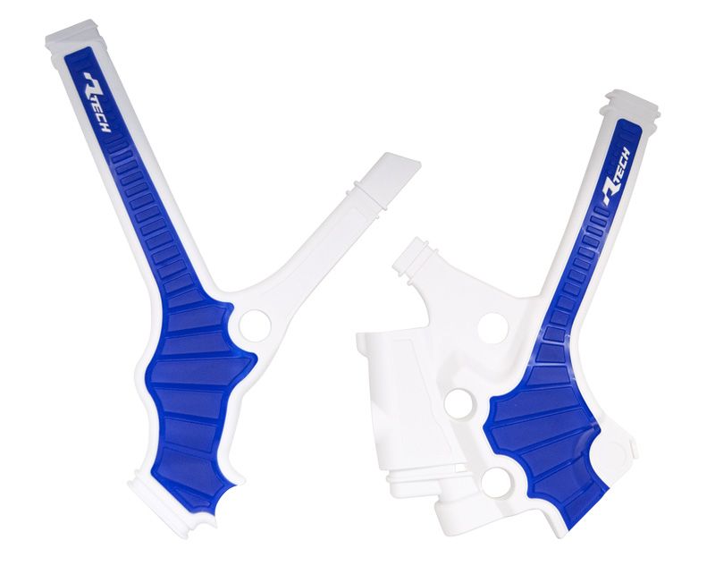Rtech Plastics Grippy Frame Guard 2022-25 YZ85 White/blue, R-tech R-prtyz0bnbl3