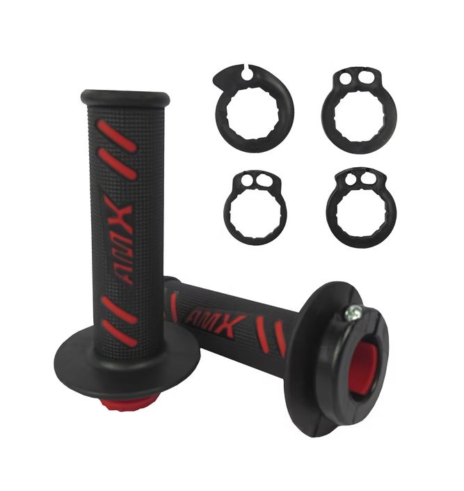 AMX Lock-On Pro Grips - Honda Fitment - Black/Red
