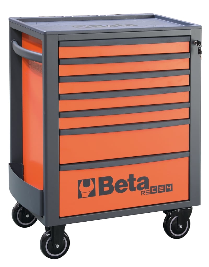 Mobile Roller Cab 7 Drawers Reinforced Worktop 800kg Capacity - Beta Tools RSC24/7-O