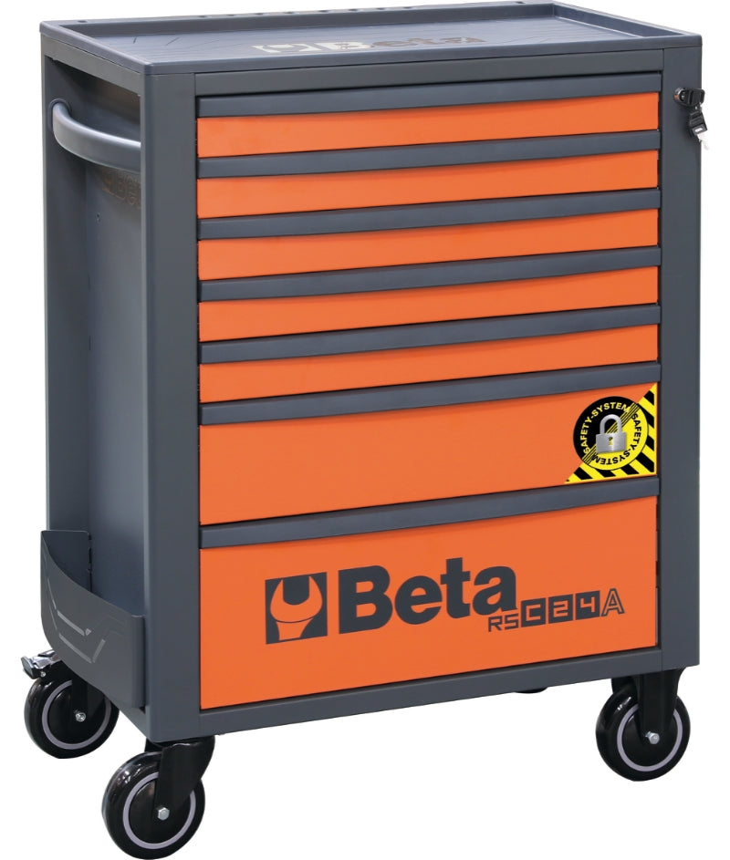 Mobile Roller Cab 7 Drawers Anti-Tilt System Reinforced Worktop 800kg Capacity - Beta Tools RSC24A/7-O