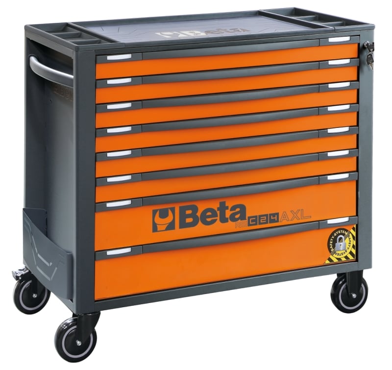 Mobile Roller Cab 8 Drawers Anti-Tilt System Long Model 1000kg Capacity - Beta Tools RSC24AXL/8-A
