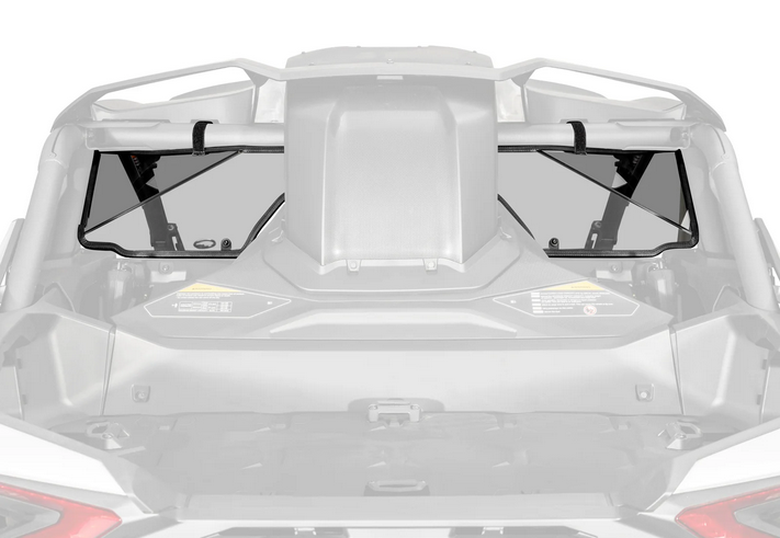 SuperATV Rear Windscreen Polycarbonate Canam Maverick R UTV, Windshield