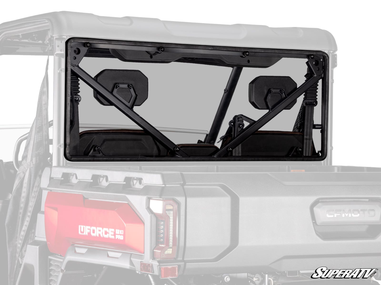 Superatv Rear Windscreen Polycarbonate Cf Moto Uforce U10 Pro Windshield