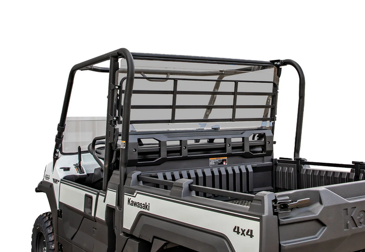 SuperATV Rear Windscreen Polycarbonate Kawasaki Mule Pro Fx UTV, Windshield