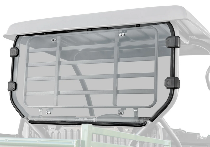 SuperATV Rear Windscreen Polycarbonate Kawasaki Mule SX UTV, Windshield