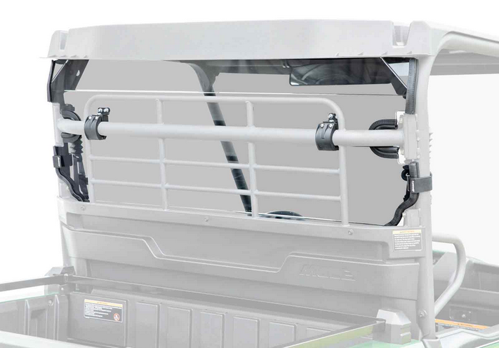 SuperATV Rear Windscreen Polycarbonate Kawasaki Mule Pro MX UTV, Windshield