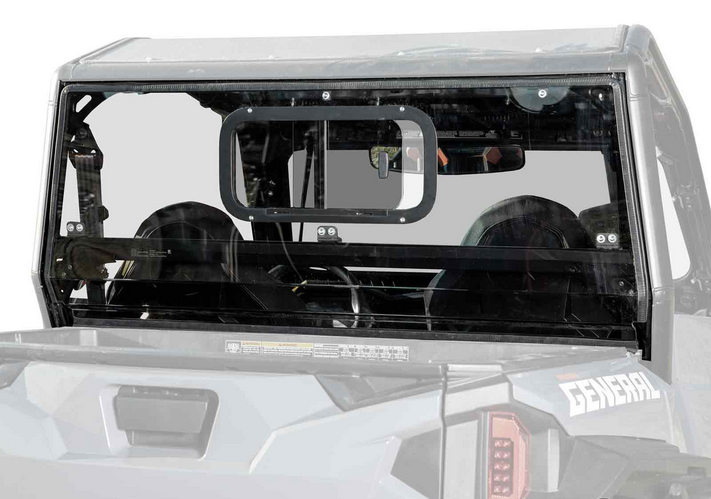 SuperATV Rear Windscreen Polycarbonate Polaris General 1000 UTV, Windshield