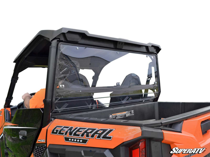 SuperATV Rear Windscreen Polycarbonate Polaris General 1000 UTV, Windshield