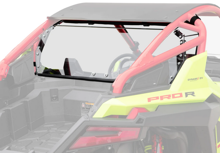 SuperATV Rear Windscreen Polycarbonate Polaris Pro R 22-24 UTV, Windshield
