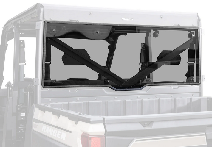 SuperATV Rear Windscreen Polycarbonate Polaris Ranger 1000 UTV, Windshield