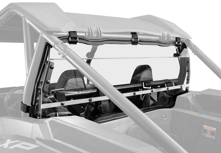 SuperATV Rear Windscreen Polycarbonate Polaris Rzr Xp UTV, Windshield