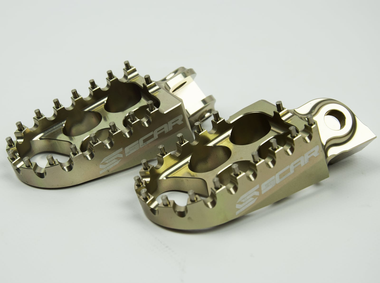 Scar Racing Standard Footpegs Titanium Color 98-17 Ktm Freeride SX 85 105 48mm Wide Scar S5285T
