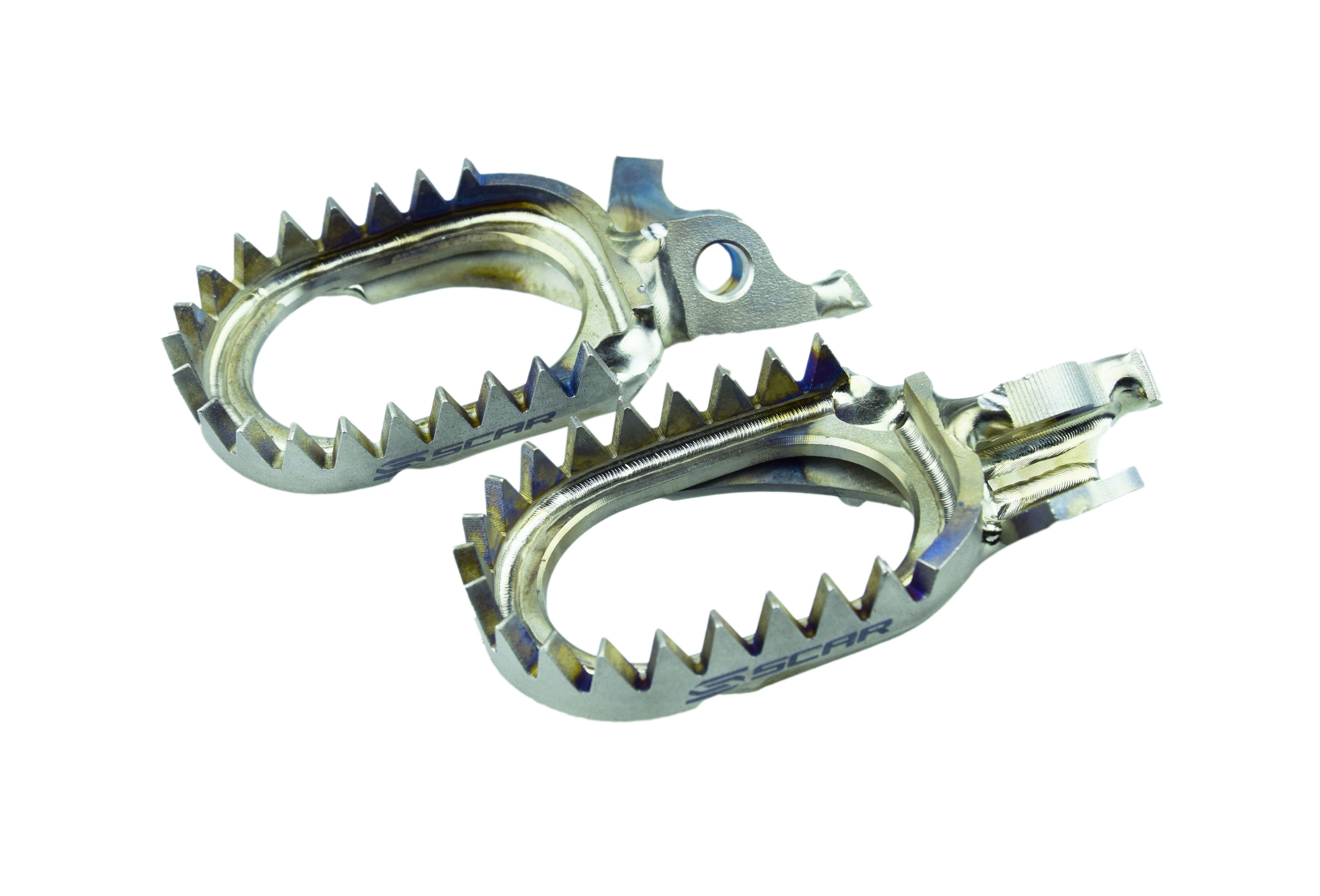 Scar Racing Titanium ANTI-MUD Footpegs 02-26 Honda CR CRF Africa Twin 125 150 250 300 450 1000 1100 Scar S2516AM