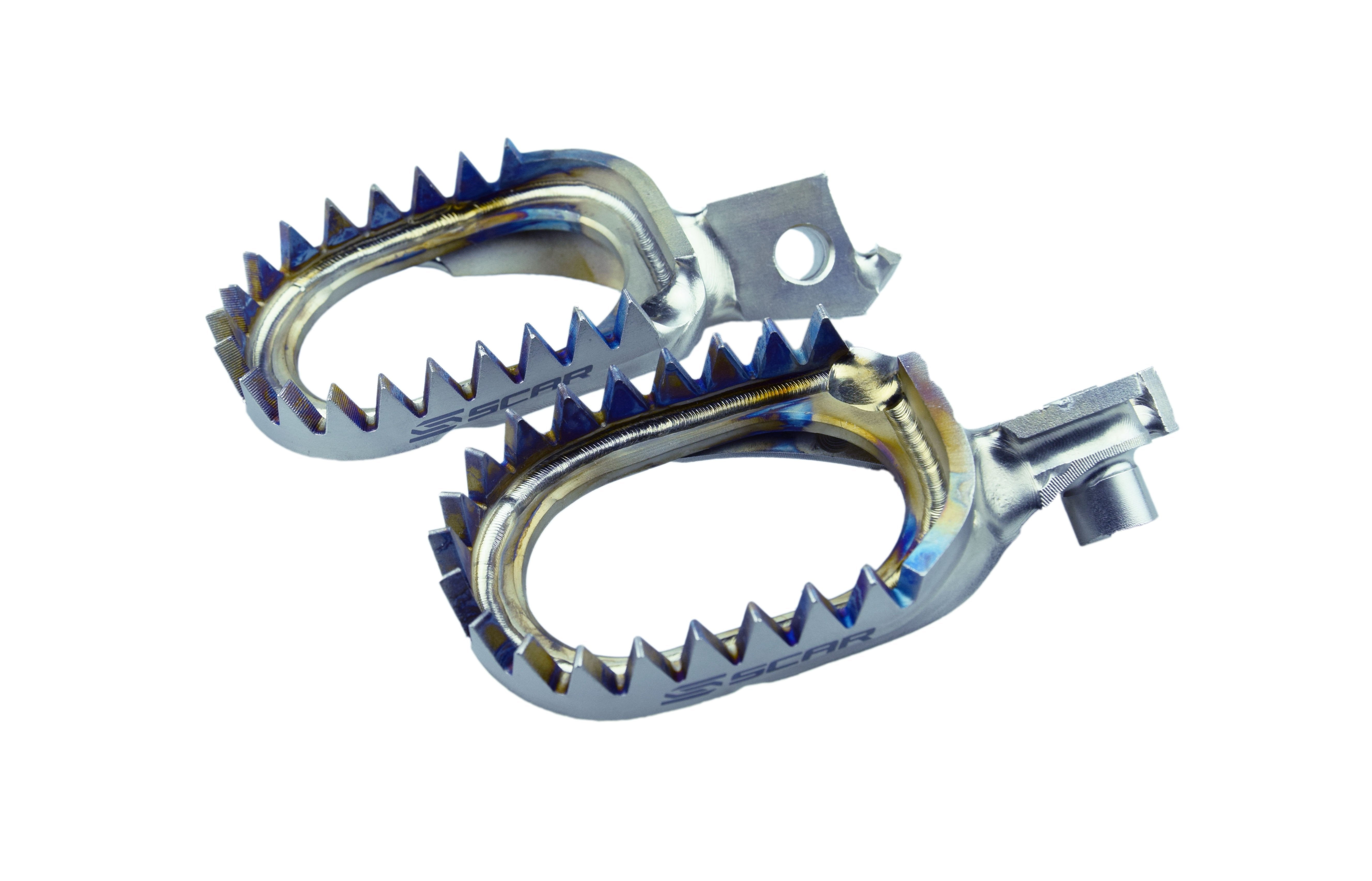 Scar Racing Titanium Footpegs 08-26 Suzuki RM-Z Rmx Z 250 450 ANTI-MUD 60mm 18 Teeth Scar S4516AM