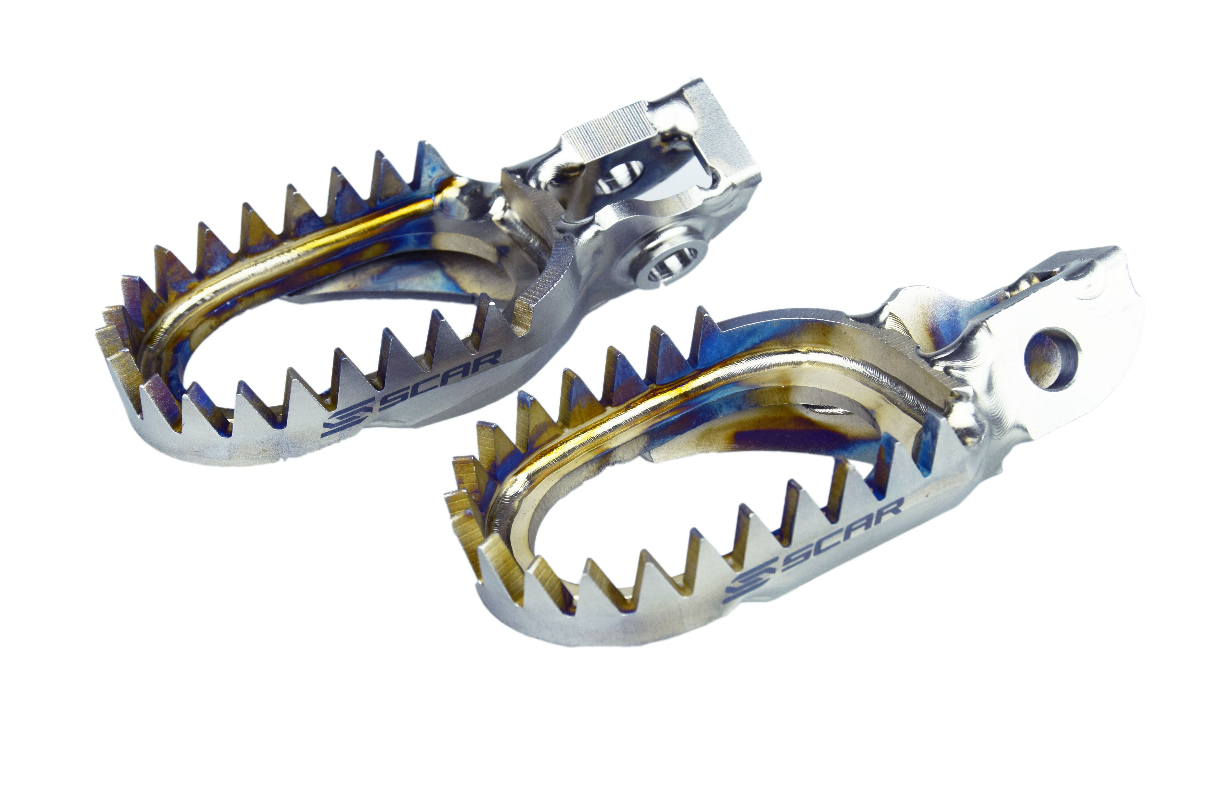 Scar Racing Titanium Footpegs 16-24 Ktm Husqvarna Gasgas SX XC EXC Tc Tx Te Fc Fe Fx Fs Mc Ec Ex Scar S5517AM