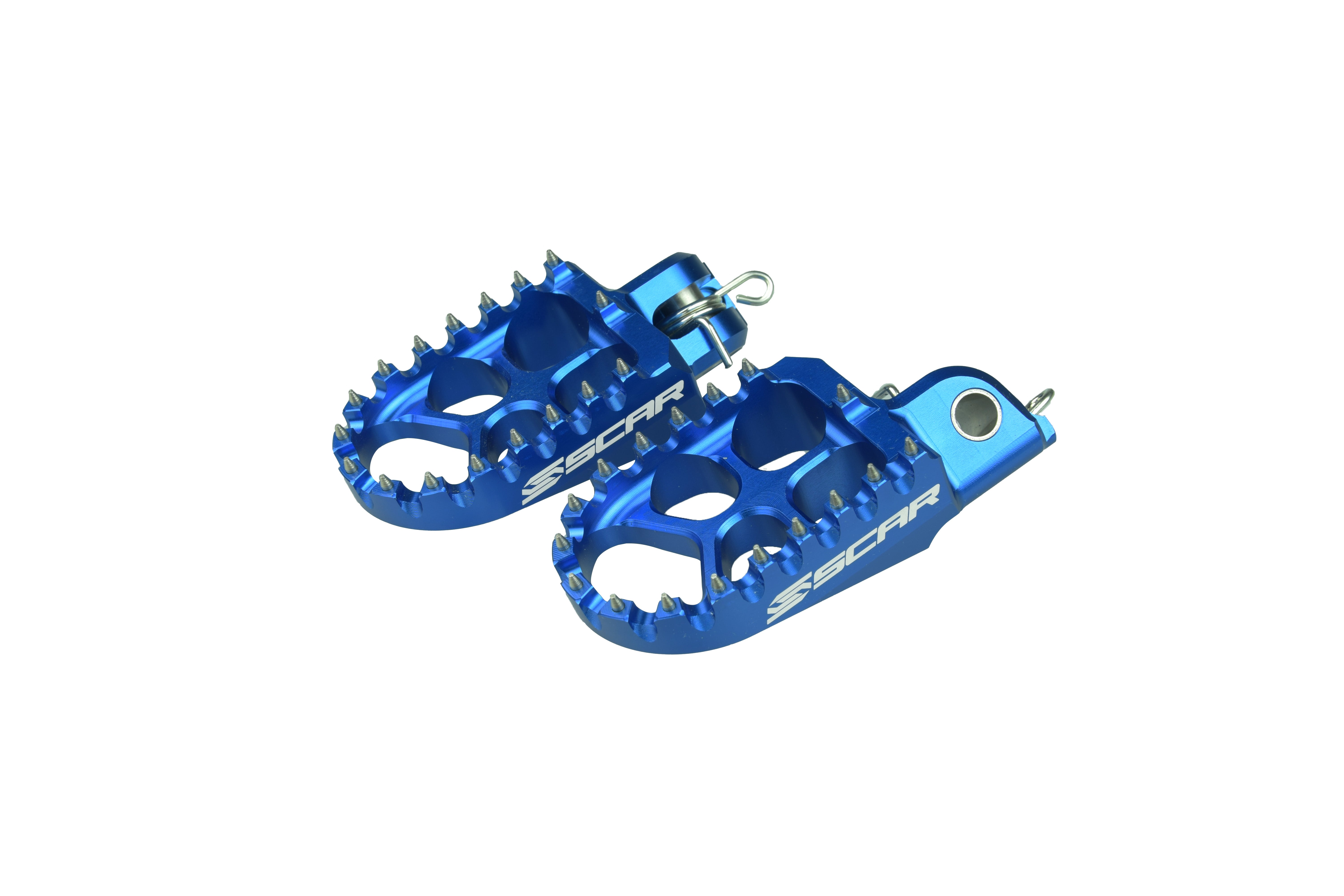 Scar Racing Evo Footpegs Blue 98-26 Husqvarna Ktm Enduro Supermoto Freeride SX Smc 701 690 85 57mm Scar S5585BL