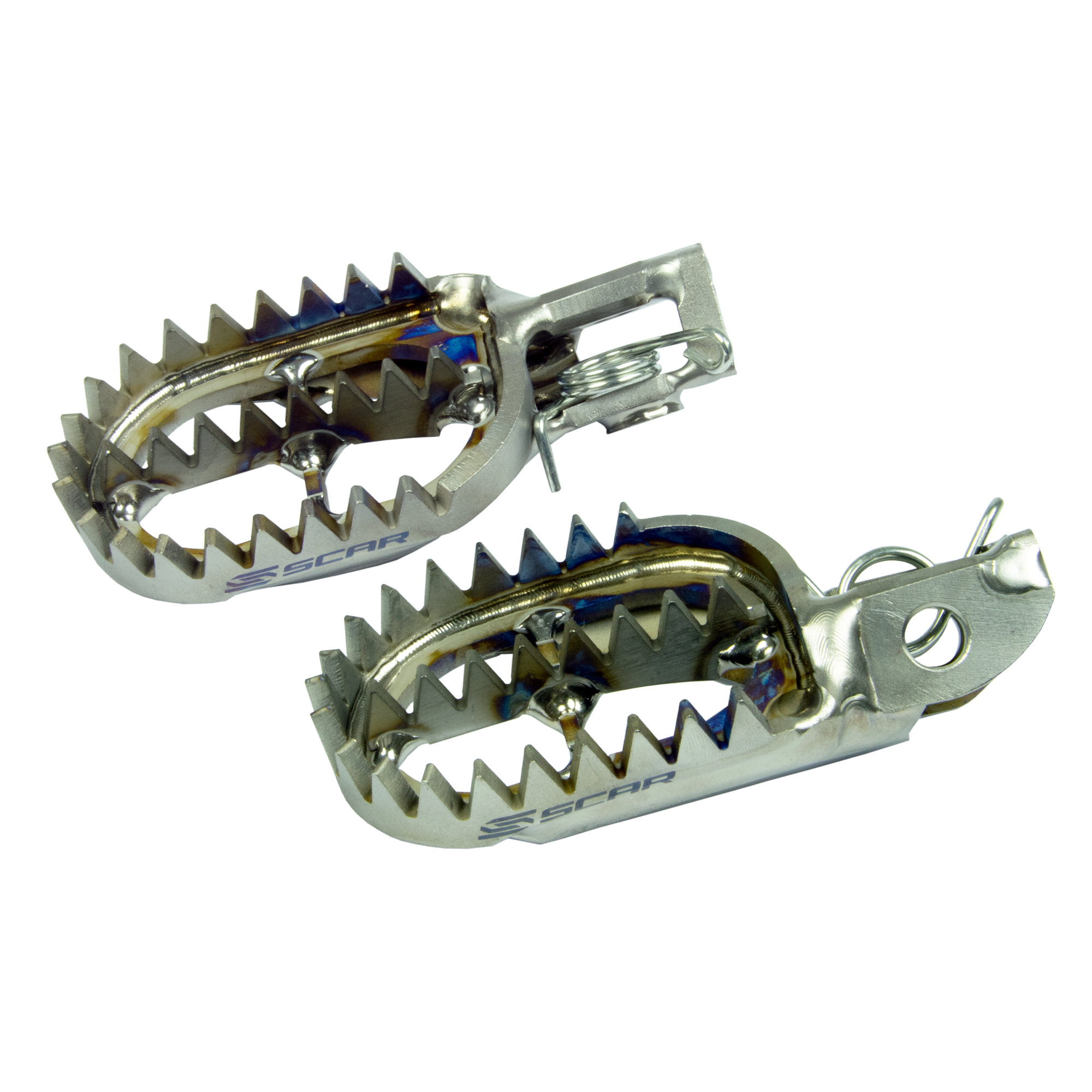 Scar Racing Titanium Footpegs Gripper 20-26 Beta RR Race X-PRO RX 125 200 250 300 350 390 430 450 480 Scar S7516