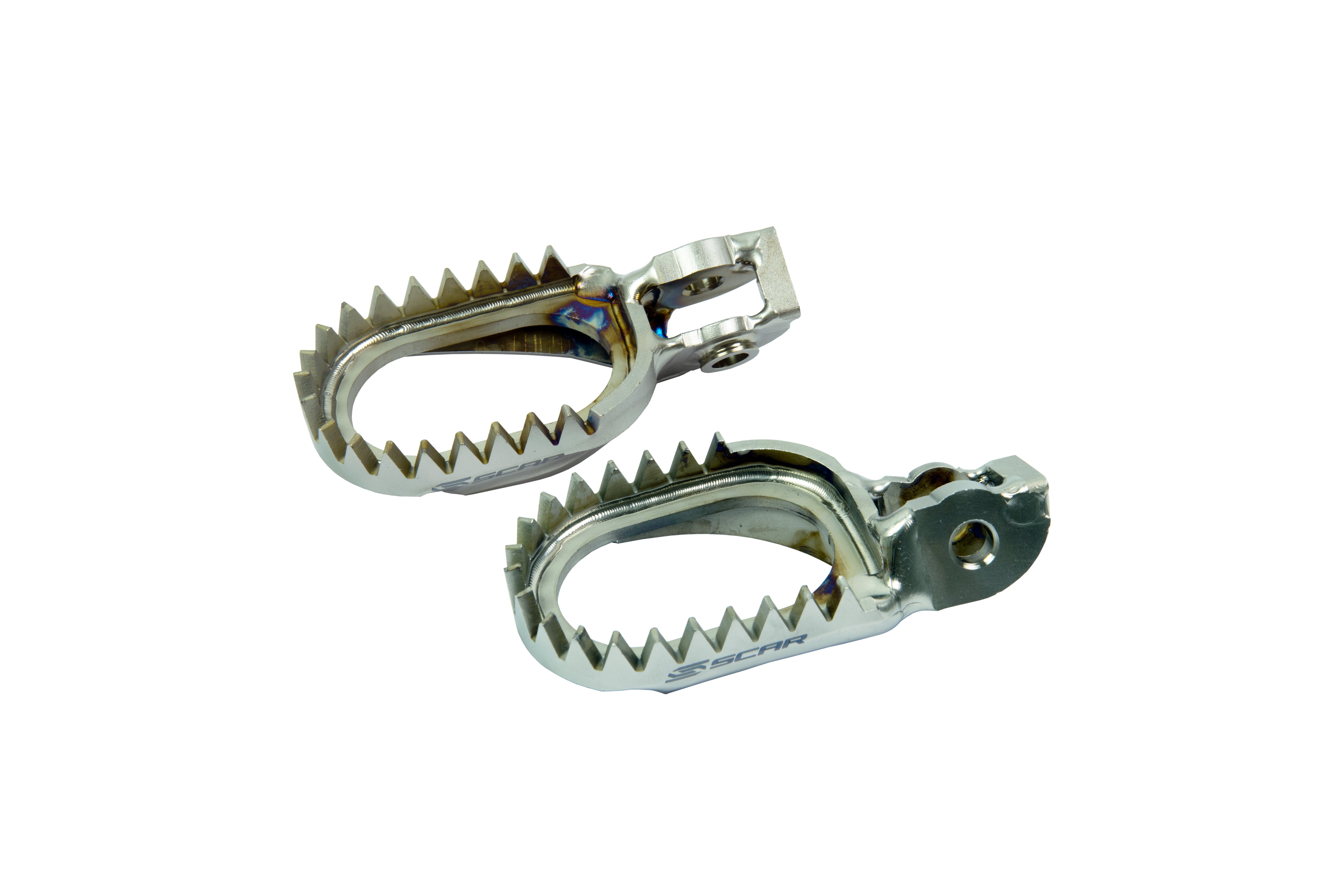 Scar Racing Titanium ANTI-MUD Footpegs 23-26 Stark Future Varg Ex MX Sm 1.0 1.2 10mm Back Scar S8516AM