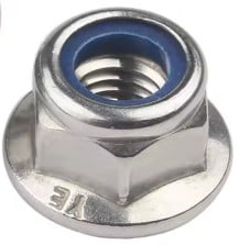 Dirt Racing M8 Stainless Steel 304 Hex Flange Nylon Insert Lock Nut Self-locking DIN6926 PACK-10