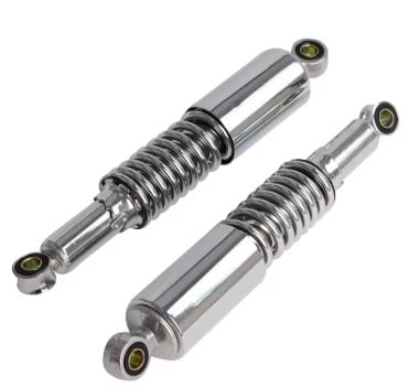 Dirt Racing Rear Twin Shock Absorbers 340MM Chrome 125–200cc Yamaha YBR125