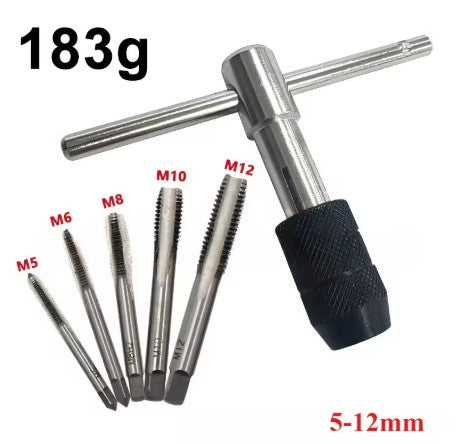 Dirt Racing Tap Wrench Set 6 Piece With Metric Taps M5-M12 Alloy Steel