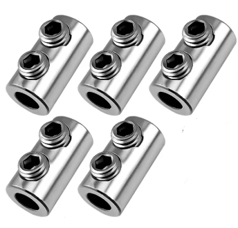 FIR  1.5mm Steel Wire Rope Cable Clamp Metal Stainless Steel Sling Tools Fastening Pack 5PCS