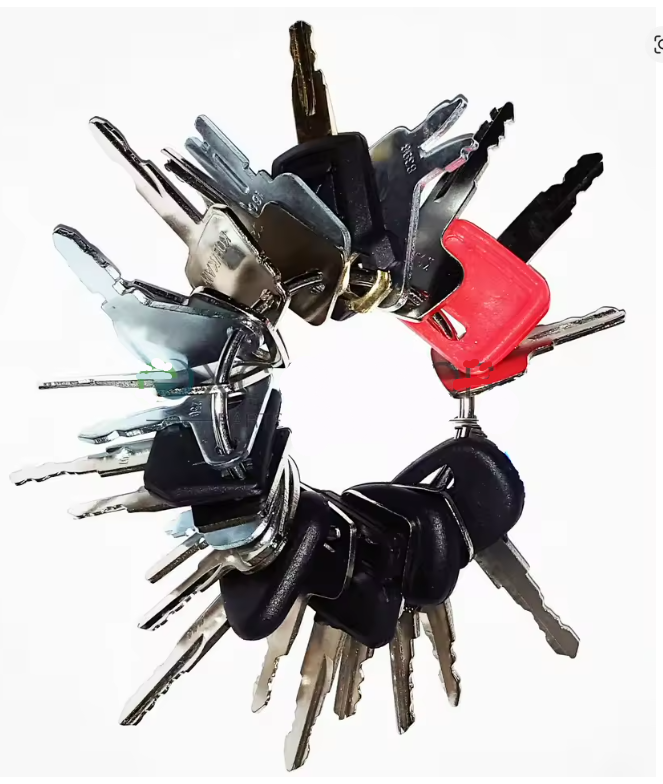 Dirt Racing Equipment Ignition Key Set 23PCS for Cat Komatsu John Deere Case Jcb Excavators Dozers Forklifts