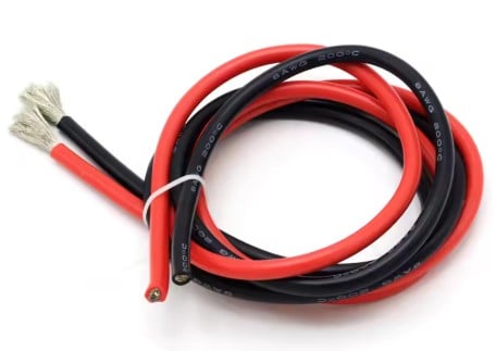 Dirt Racing 2 Meter Silicon Wire 8AWG Heatproof Silicone 1 Meter RED+1 Meter Black Battery Cable