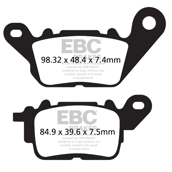 EBC BRAKE PADS Scooter organic Brake Pad - SFA694