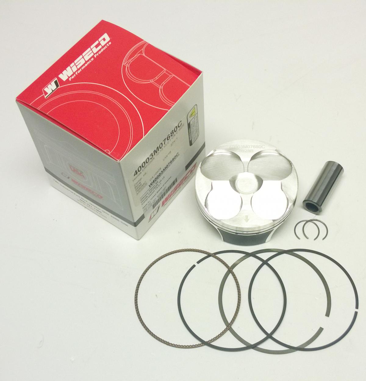 Wiseco Piston Kit 10-13 CRF250 76.80, Wiseco 40003m07680c Honda MX