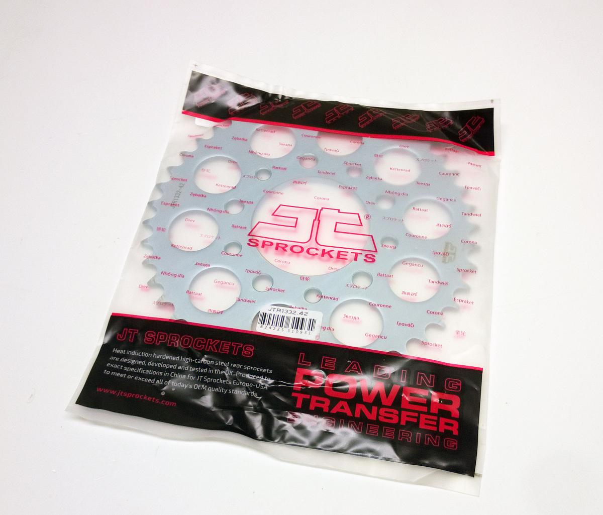 JT Rear Sprocket Jtr1332.42 Silver Steel, Honda Road, Silver, Jtr1332.42