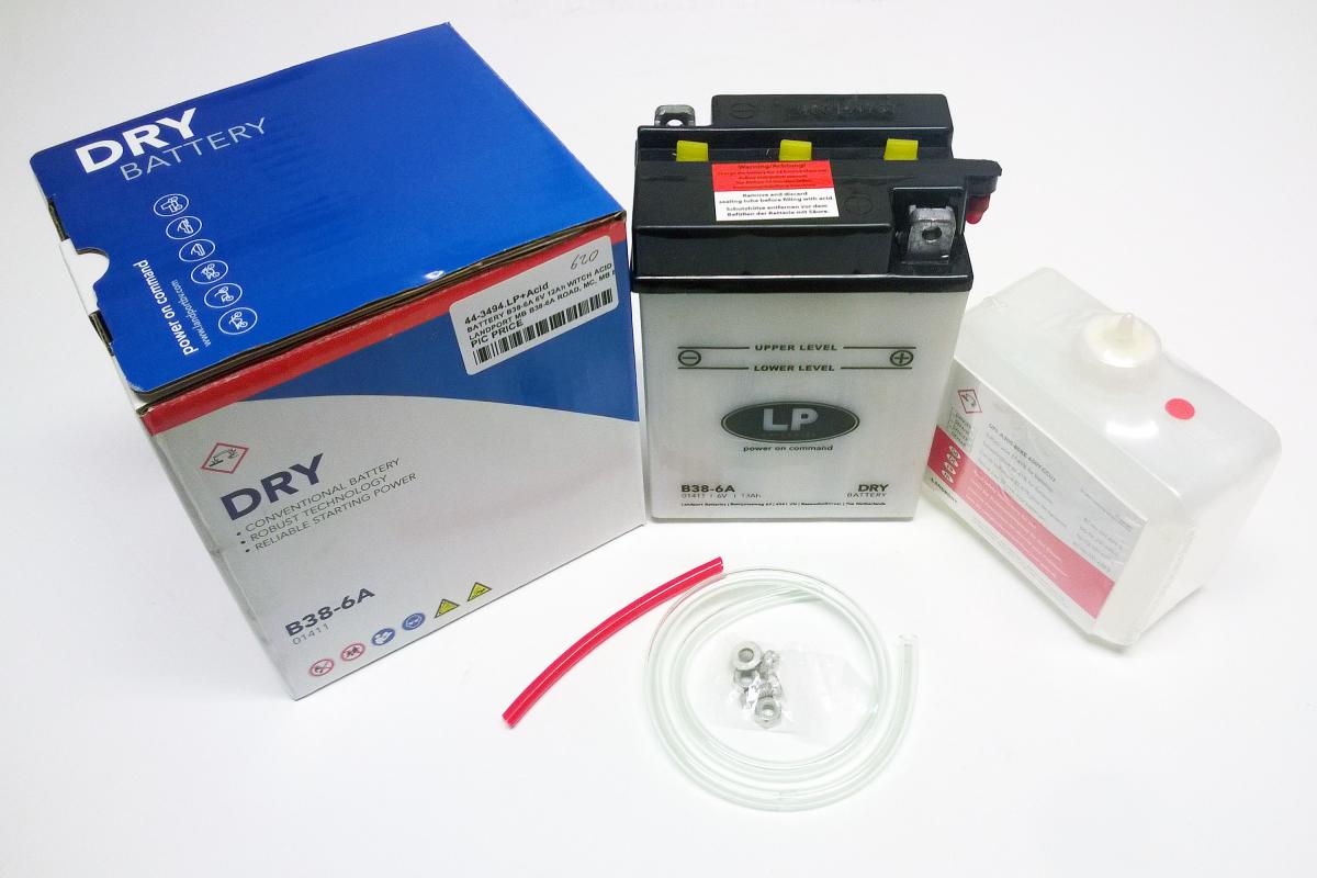 Landport Batteries Battery B38-6a 6v 12ah Witch Acid, Landport Mb B38-6a Road, MC, Mb B38-6a