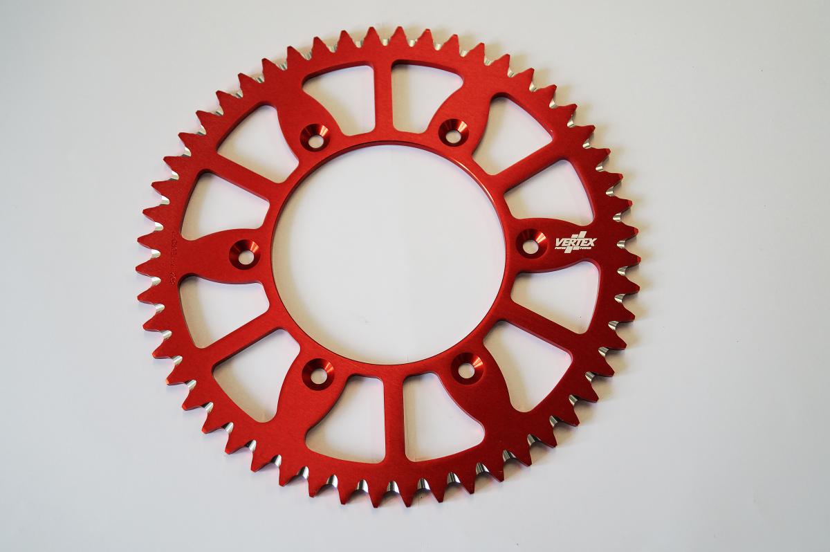Vertex Rear Sprocket Vertex Alloy 210, Vertex 892-210ecrd49, Red, 7075t6 Alloy