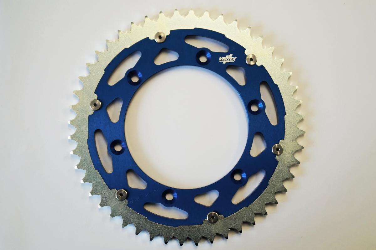 Vertex Rear Sprocket Twinring 251, Vertex 892-2015duobu47, Blue, 707576 Alloy & C45 Steel