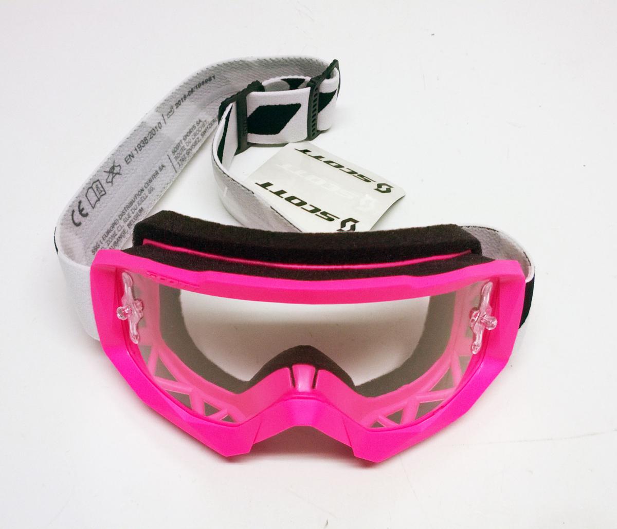 Scott Goggles Scott Hustle Goggles Clear Lens, Pink/white, Sc084106