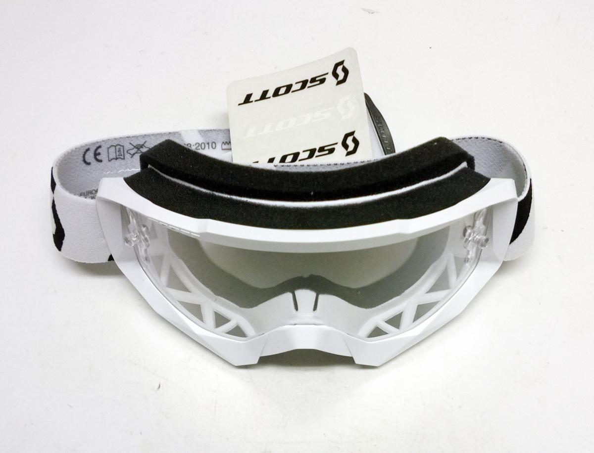 Scott Goggles Scott Hustle Goggles Clear Lens, White, Sc084110