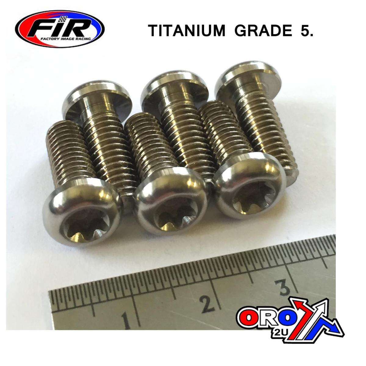 FIR Bolt Disc M6x16mm Hd Torx Pk6, Titanium Grade 5 /pack of 6