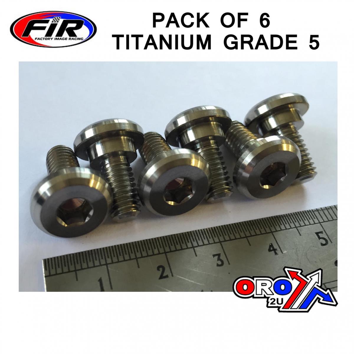 FIR Bolt Disc M6 with Shoulder Pk6, Titanium Grade 5 /disc Bolt