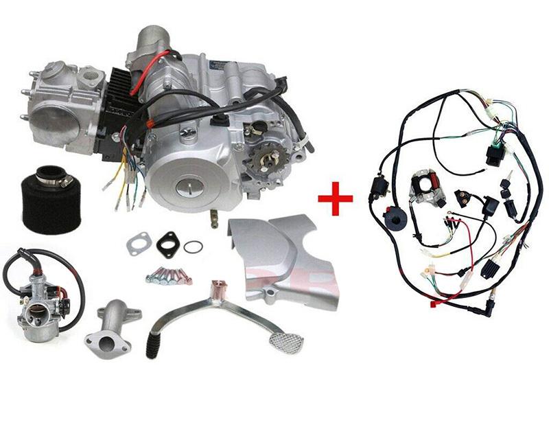 Dirt Racing 125cc Pit Bike Engine Semi Auto W/reverse, Complete Running Engine Package, Carb & Electrics Included
