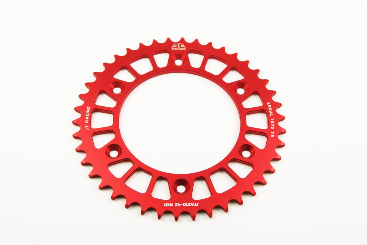 JT Rear Sprocket Jt Racerlite Red, Jt JTA210.42red 7075-t6 Aluminium