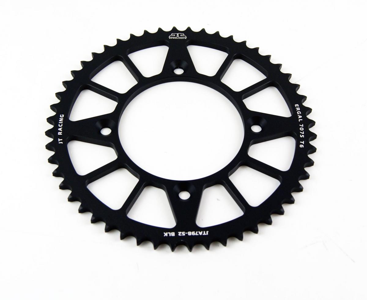 JT Rear Sprocket Alloy Black 798, JTA798.52blk 7075-t6 Aluminium