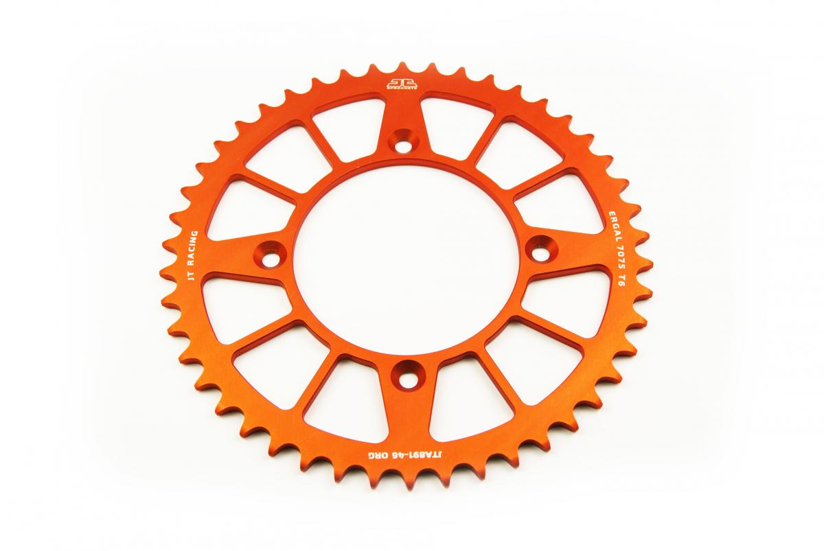 JT Rear Sprocket JTA891.46org Orange, Road KTM Alloy