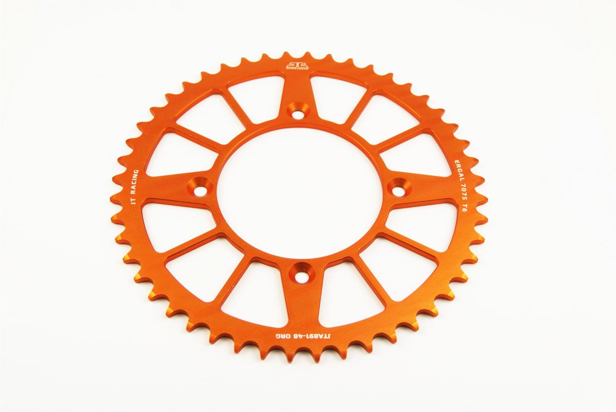JT Rear Sprocket JTA891.48org Orange, Road KTM Alloy