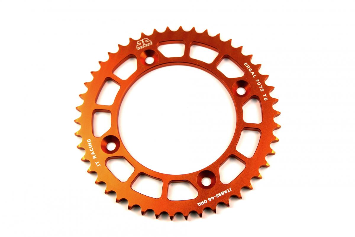 JT Rear Sprocket Alloy Orange 441, JTA895.46org 7075-t6 Aluminium