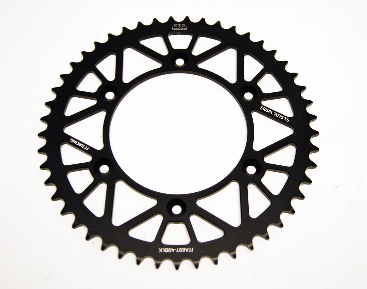 JT Rear Sprocket Alloy Black, JTA897.49blk