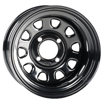 ITP Tires Rim Steel Wheel 14x7, 4/137, Itp Delta Black 4+3, 10mm Stud, 1425573014b