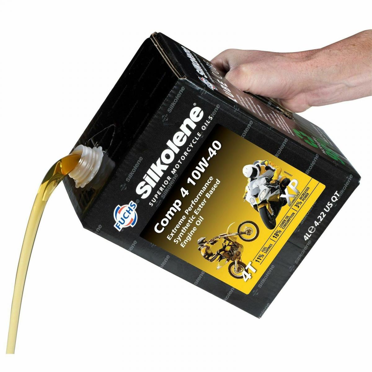 Silkolene Oil 4lt Comp 4 XP 10/40wt Silkolene Cube, 602013507