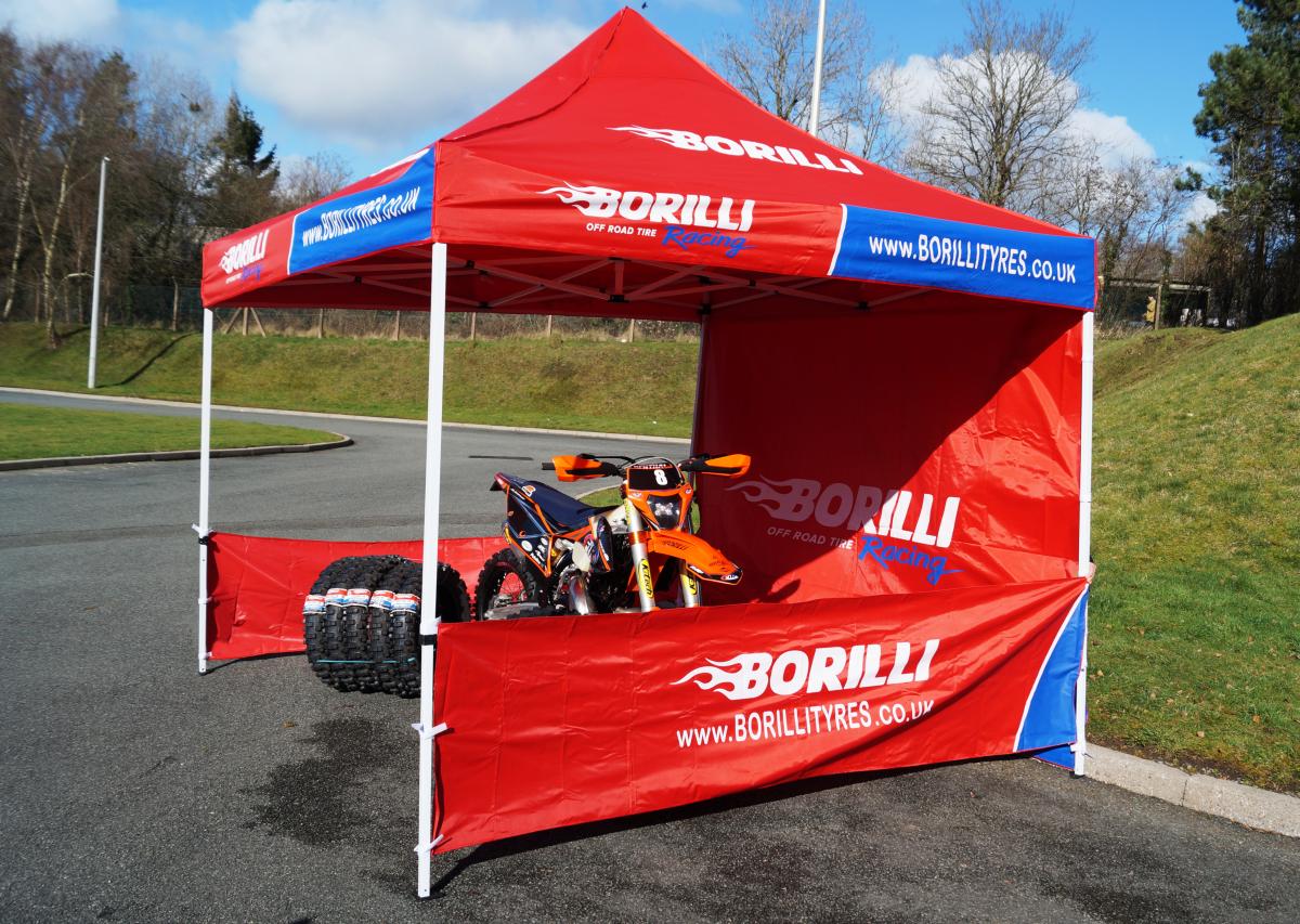 Borilli Gazebo / Canopy Tent 3x3m, Borilli Support Pop Up Tent, with Back & Half Sides